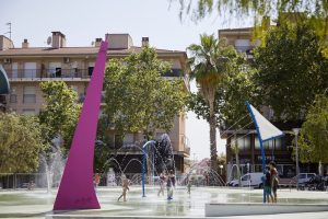1.500 personas en un parque urbano de agua Splashpad