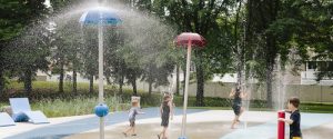 parque Lajoie en Quebec con un Spashpad de VORTEX