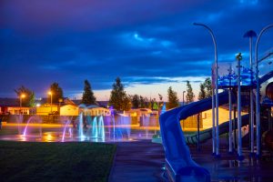 Splashpad de VORTEX en el Camping Bañares en La Rioja