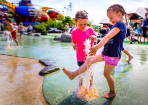Splashpad de VORTEX en el parque de atracciones de Kongeparken