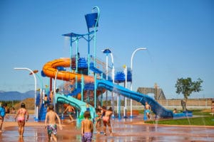 Splashpad: combinaciones infinitas en el diseño de un parque acuático para camping