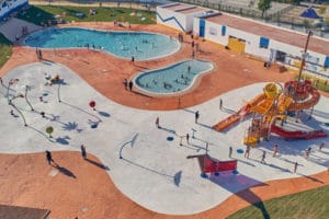 Parque de agua sin profundidad de Vortex en Palos de la Frontera