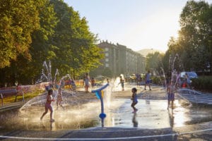 Ejemplos de proyectos urbanísticos con soluciones para parques de agua de VORTEX