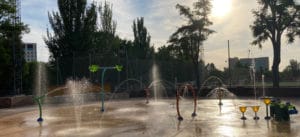 Alcobendas se transforma con un Splashpad y el juego Cascades