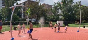 El Parque Etxebarria instala un Splashpad y un espacio con Glomist de la mano de VORTEX